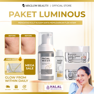 MS Glow New - Paket Luminous Whitening Penghilang Bekas Jerawat
