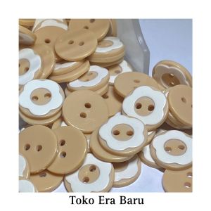 Kancing Sakura ukuran 20L warna warni lubang 2 isi 1 gross 144 pcs