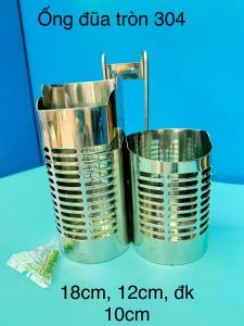 Ống đũa inox 304 hộp đựng thìa muỗng PHÚC HƯNG PHÁT cam kết BH 5 năm độ bền nặng 850 gram.