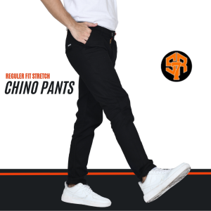 SRSEVEN7 Celana Chino Panjang Pria Big Size Black