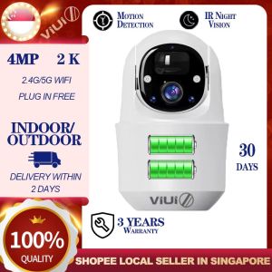 ​​4MP Wireless CCTV Camera Battery-Powered Wireless Motion Alert 2-Way Talk &amp TF Storage​ Dual WiFi