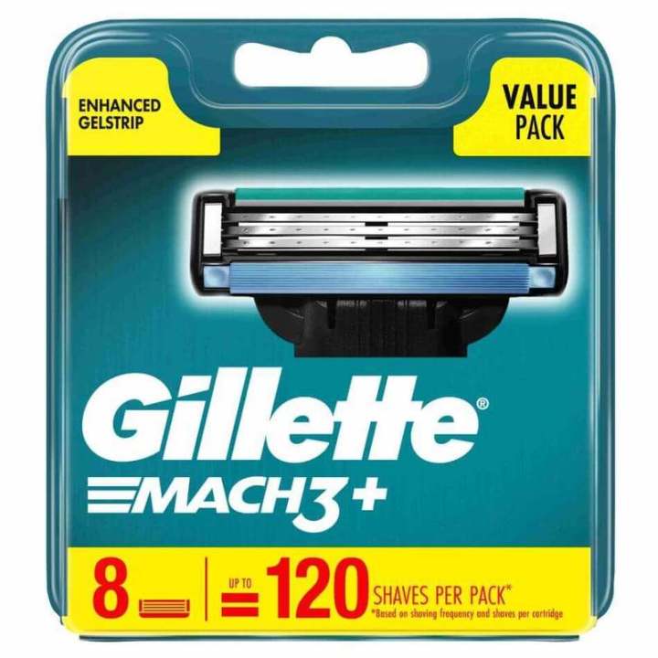 Gillette Mach3+ Replacement Cartridges 8 Count - (No handle Refill ...