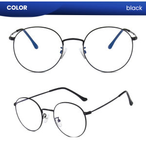 IOOI Eyewear -  Kacamata Bulat Metal Anti Radiasi Blueray Photocromic Bluecromic Pria Wanita 4689