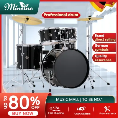 5-pcs Drum Set with FREE Chair and Drumsticks Junior Drum Set Beginner Drums Jazz drums five drums two cymbals (with earplugs adjustment key drum s stepping hammer) material maple + stainless steel+copper