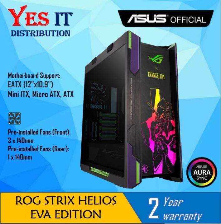 ASUS ROG Strix Helios EVA Edition Mid-tower Gaming Case (NEW) | Lazada