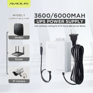 V380 PRO X AVIDUS 12V 1.5A Mini UPS Built-in Battery Supply For WiFi Modem Router and Outdoor CCTV Uninterruptible Power Supply Extension Cord Working System IP Camera Can Also Be Use For 12V 2A Devices