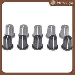 Warm Light 5pcs Rubber Half SHAFT KNOB Potentiometer Encoder KNOB 270องศา D-shaped