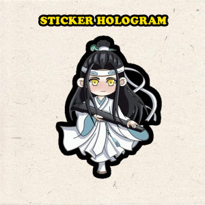 Stiker Hologram Kartun ukuran 7 cm