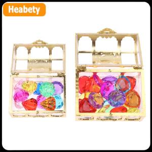 【2-3 ngày giao hàng】 1 bộ trẻ em tự làm phụ kiện hộp pha lê kho báu đồ chơi trẻ em Acrylic kim cương đầy màu sắc đá quý nhựa đồ trang sức lớn