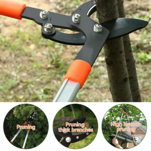 High Branch Pruning Shears Heavy Duty Garden Scissors Pruning Tool Branch Cutter 3m Telescopic-Tree-Shear Long Reach High Rough Branch Cut Fruit Picker Altitude For Pruning Branches