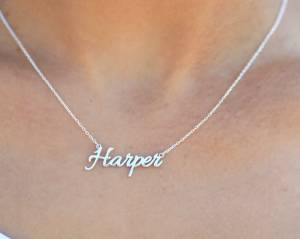 kalung liontin nama variant font yang berbeda bisa request nama sendiri lapis emas 24 k anti karat