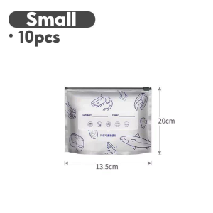 30PCS Antibacterial Aluminum Foil Food-Grade Ziplock Storage Bags Household Refrigerator Freezer Aluminum Foil Food Storage Bags Reusable