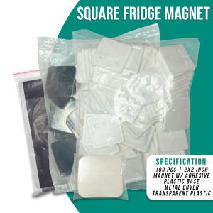 PrintYourStyle Square Button Maker Press Machine 2x2 inches with FREEE 100pcs fridge magnet