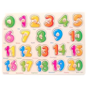 [C05] 3DKnob Puzzle Wooden Toys Hand Grab Matching Board Early Educational Alphabet Learning Teka-Teki 拼图