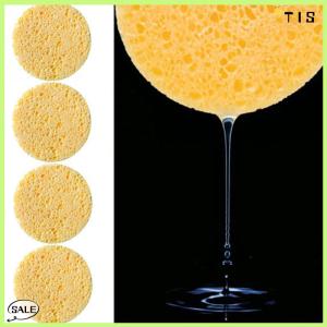 Follow Get New【TIS】 10pcs sợi gỗ tự nhiên mặt rửa làm sạch Vòng miếng bọt biển trang điểm công cụ phụ nữ