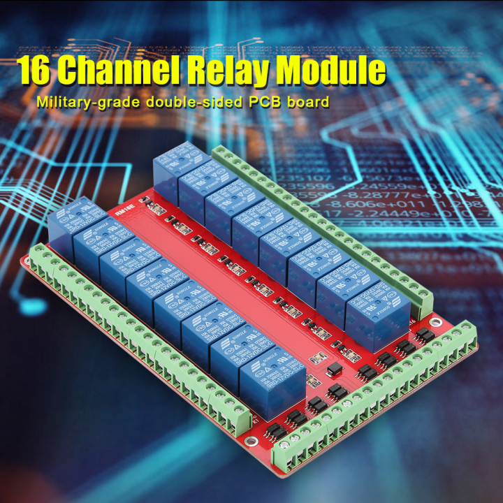 Isolated Type 16 Channel Relay Module Interface Board High/Low Level ...