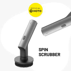 HOTO Multi-Brush Electric Spin Scrubber - Dual Speed Multi Brushes Extendable IPX7 4000mAh Batt
