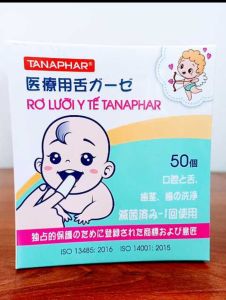 [VN] Gạc Rơ Lưỡi TANAPHAR Tiêu Chuẩn xuất Nhật Làm Sạch Lưỡi Răng Nướu và Khoang Miệng Cho Bé - 50 cái/hộp
