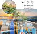 Riyidecor Beach Surf RV Fabric Shower Curtain Set for Bathroom Decor 72Wx72H Inch Coastal Theme Bath Accessories for Men Boys Tropical Palm Trees Pattern Camping Car Bathtub 12 Pack Plastic Hooks. 