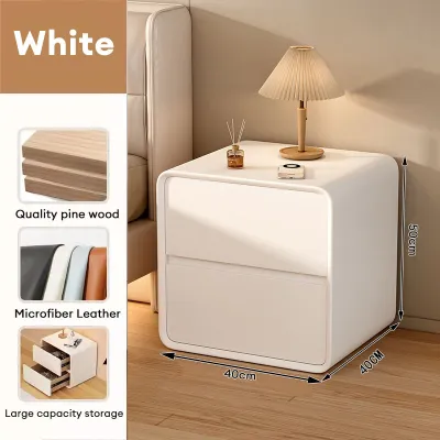 【In Stock-ships within 24H】Ultra Narrow Bedside Table Solid Wood Bedside Cabinet Modern Simple Bedroom Small Light Rock Board Mini Storage Cabinet