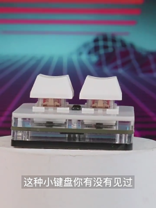 ปุ่มกดสำหรับเล่นเกมมีน้ำหนักเบา2ปุ่ม USB C คีย์บอร์ดแบบกลไกสีสำหรับเล่นเกมจังหวะและเพิ่มผลผลิต