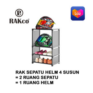 Kombinasi Rak SEPATU dan HELM 7 Susun Multifungsi / Tempat Multiguna Organizer 7 Tingkat Portable / Helmet Cabinet