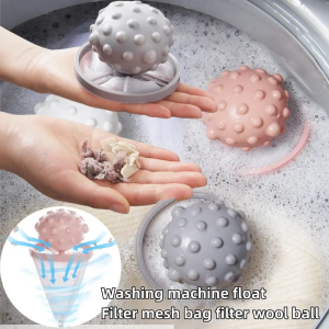 1pcs Floating Pet Fur Lint Catcher Reusable Clothes Cleaning Ball Mesh Bag for Washing Machine