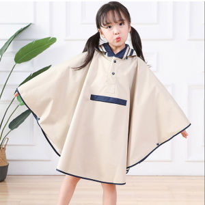 HUIESON เสื้อกันฝนสำหรับเด็กเสื้อคลุมประเภทชายและหญิงฉบับภาษาเกาหลีอาวุโสของโรงเรียนประถมเด็กฝนเสื้อกันฝนเสื้อกันฝนนั่ง