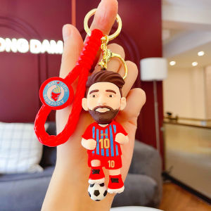 YF Cartoon Lionel Messi with FC Barcelona Argentina Jerseys Keychain Dolls Gift For Kids Bag Pendant Toys Ornament FY