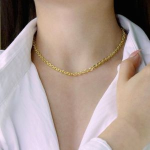 Dây chuyền titan nữ mắt xích tròn hoa văn cánh quạt lấp lánh sang trọng