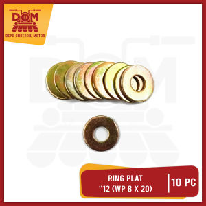 Ring Plat "12 WP 8 X 20 Harga Per Pak Isi 10 (PSP) Reng Pelat Washer Kunci 12 Diameter 8mm X 20mm
