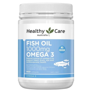 Healthy Care Fish Oil 1000 mg เพื่อสมองและหัวใจ ขนาด 400 แคปซูล
