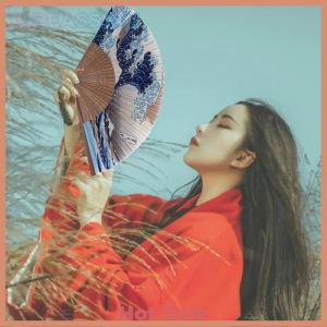 [A Peassion]💖[HOT SALE]🎈🎈 Vinatge Wave Fan Portable Folding Fan Pocket Fan For Wedding Party Decoration Dancing Performances Gifts