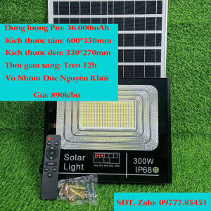 Đèn pha năng lượng mặt trời 300W Mẫu Mới _ Siêu bền Siêu Sáng