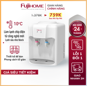 Cây nước nóng lạnh để bàn Nhập Khẩu Fujihome WD5510E bình lọc máy lọc nước nóng lạnh mini uống công nghệ DB01