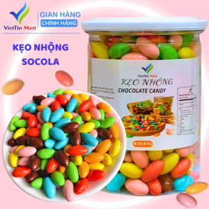 500GR [LONPET] KẸO NHỘNG SOCOLA SẮC MÀU