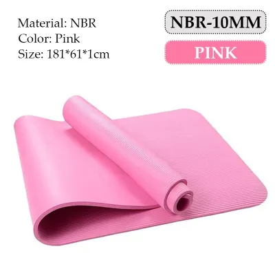 GetGadget⚙ Yoga Mat High Quality EXTRA THICK 10MM NBR Non-Slip Mat Excellent Slip Resistant Resilience Fitness NBR Yoga Mat Extra Thick 183cm Tikar Yoga
