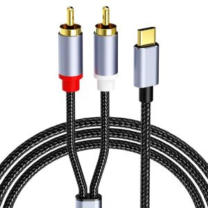 Dual RCA Audio Cable – High-Quality Aux Cord for Connecting Phone Tablet to Car Stereo & Home Speakers