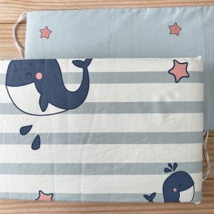 [BABY BOM BOM] 100% Cotton Baby Cot Bed Bumper Head Protector FULL SET