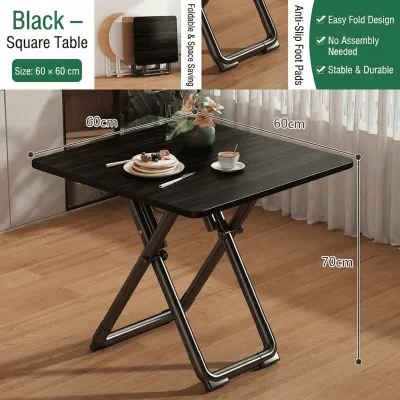 Wooden Round Table foldable table Portable Folding Table table foldable Foldable Table Desk folding table For Dining/Rental housing/Set up a stall/Outdoor/Study Table