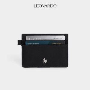 Leonardo Ví Card Mini Hudson RFID Da Microfiber Cao Cấp Chống Trộm Thông Tin Bảo Mật Tuyệt Đối
