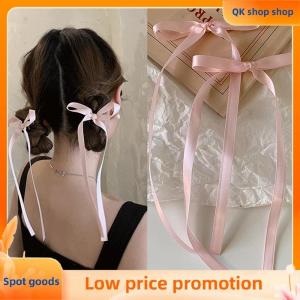 ✨QK shop✨ Korean Style Ribbon Bow Hair Clip Long Tassel Hairpin Sweet Cute Headwear For Women Girls Party Fashion Hair Accessories