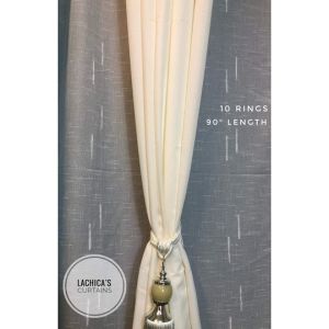 PER PC NON BLOCK OUT Terracotta - Light Beige Home Curtains 10 Rings 5ft/6ft/7ft/7.5ft/8ft