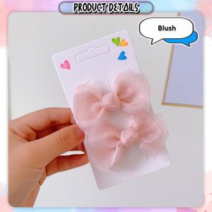 [Little B House] Korean Hair Clip Set Sweet Cute Pony Tail Ribbon Hair Pin Hair Accessories 蝴蝶结发夹 Jepit Rambut Budak - H79