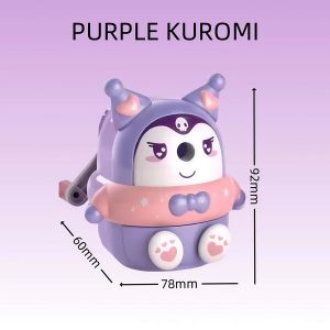 Sanrio Hand Crank Cute Kuromi Mechanical Pencil Sharpener Automatically Enters Lead Creative Cartoon Stationery Cute Pencil Sharpener School Supplies