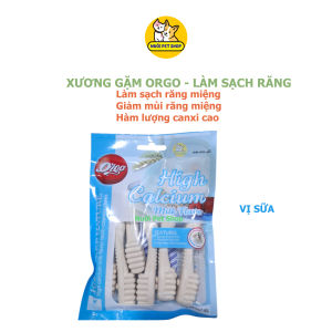 Bánh xương gặm Orgo cho chó bổ sung Canxi sạch răng thơm miệng cho bé cún gói 90g xương gặm cho chó - Nuôi Pet Shop