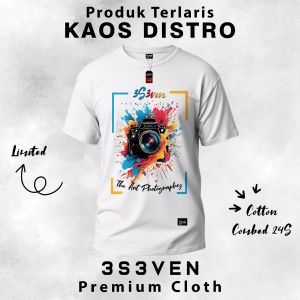 Tshirt Baju Kaos Distro Premium Pria Dewasa klasik cotton 24 S -  3S3ven Clothing Official