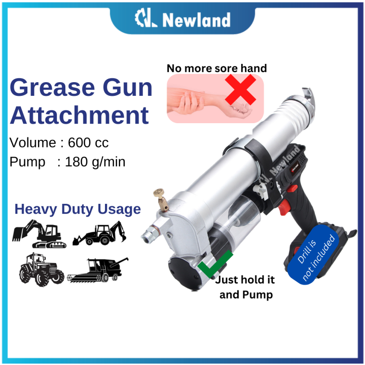 Cordless Grease Gun / Electric Grease Gun / Transform Drill into