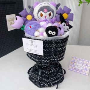 Sanrio Kuromi Bouquet Doll Birthday Gift Plush Creative Animal Doll Cartoon Doll Plush Toy Gift