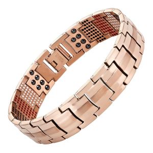 Men‘S Detachable Bracelet Negative Ion Energy Bracelet Enhance Vitality Magnetic Therapy Bracelet